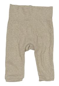 Béžové melírované rebrované tepláky H&M