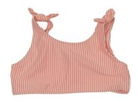 Neónově ružovo-biela pruhovaná plavková lambáda C&A