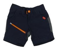 Tmavomodro-šedé outdoorové kraťasy Lupilu