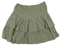 Khaki žebrovaná sukně Primark