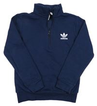Tmavomodrá mikina s logem Adidas