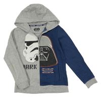Sivo-tmavomodrá prepínaci mikina s kapucí - StarWars
