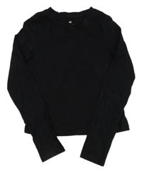 Čierne crop tričko H&M