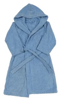 Nové - Světlemodrý froté župan s kapucí Mothercare