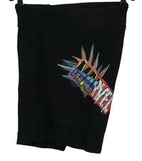 Dámske čierne elastické kraťasy s nápisom Marvel