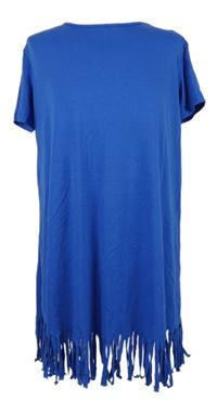 Dámská modrá tunika s třásněmi Shein 