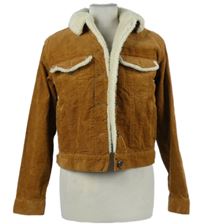 Dámská skořicová manšestrová crop bunda Asos vel. 32