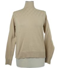 Dásmký béžový vzorovaný svetr se stojáčkem Shein 