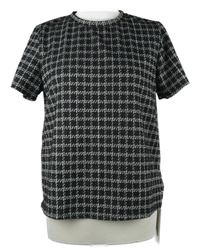 Nové - Dámska čierno-biela kockovaná blúzka Dazy