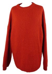 Dámský červený chlupatý svetr C&A