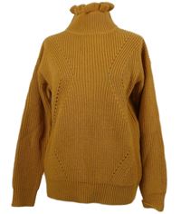 Dámsky medový ažurový sveter s rolákom Tokyo Laundry