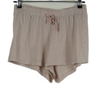 Dámske svetloružová -biele prúžkované pyžamové kraťasy H&M