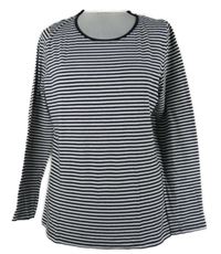 Dámské černo-bílé pruhované triko 