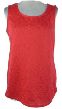 Dámský červený vzorovaný top Label Be 