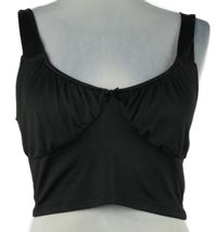 Dámsky čierny crop milkmaid top H&M