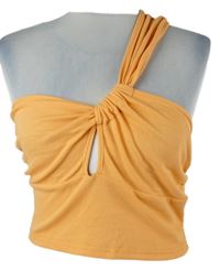Dámský oranžový žebrovaný crop top Cider 