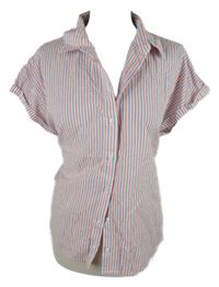 Dámská modro-růžovo-bílá pruhovaná halenka Tom Tailor 