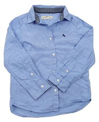 Modrá košeľa s výšivkou H&M