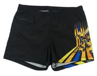 Černé nohavičkové chlapecké plavky s Transformers 