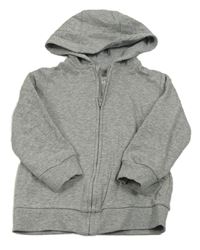 Šedá propínací mikina s kapucí H&M