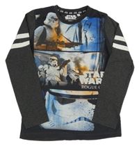 Tmavošedé triko s potiskem Star Wars 