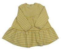 Žlto-biele kockované teplákové šaty George