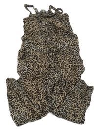 Béžový kalhotový overal s leopardím vzorem Lindex