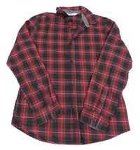 Červeno-černo-zelená kostkovaná košile H&M