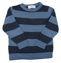 Tmavomodro-svetlomodrý pruhovaný sveter H&M