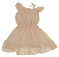 Růžovo-zlaté tylové šaty H&M