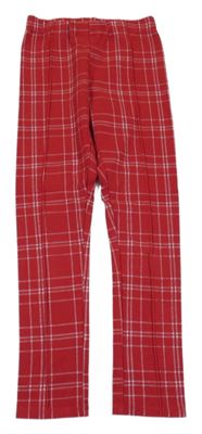 Červeno-biele kockované legíny H&M