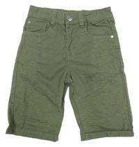 Khaki plátenné capri nohavice DopoDopo