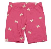 Ružové bavlnené kraťasy s motýly Topolino