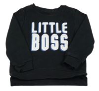 Čierna mikina s nápisom Nutmeg