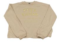 Pudrová crop mikina s nápisom River Island