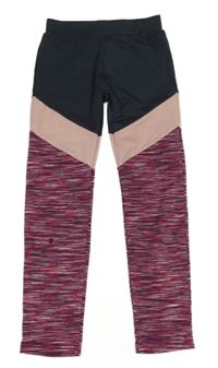 Ružovo-svetloružová -antracitové športové legíny Topolino