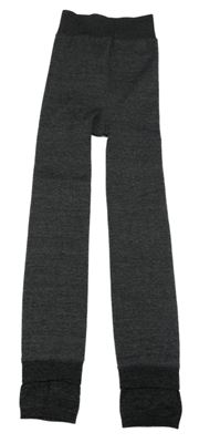 Tmavosivé melírované spodné thermo legíny