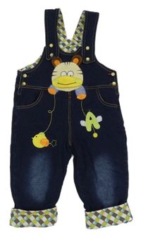 Tmavomodré teplákové na traké rifle so zvieratkom