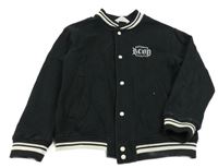 Černá baseballová mikina s nápisem H&M