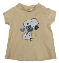 Béžové tričko se Snoopym