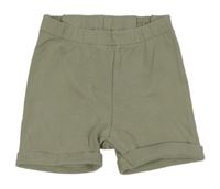 Zelenošedé rebrované kraťasy H&M