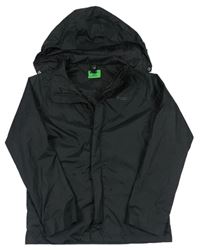 Čierna nepromokavá jarná bunda s kapucňou Mountain Warehouse