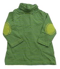 Zeleno-limetkové tričko s rolákom Vertbaudet