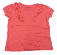 Ružové tričko s volánikmi Primark