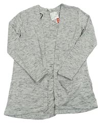 Sivo-strieborný melírovaný svetrový cardigan H&M