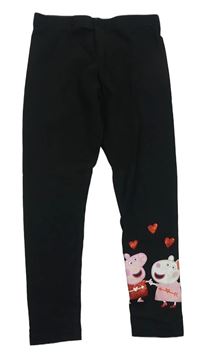 Černé legíny s prasátkem Peppa 