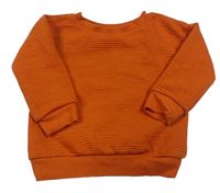Oranžová rebrovaná mikina Primark
