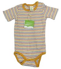 Okrovo-barevné proužkované žebrované body Alana 