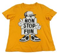 Oranžové tričko so skateboardistou C&A