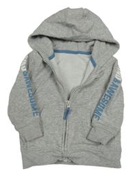 Sivá melírovaná prepínaci mikina s kapucňou George